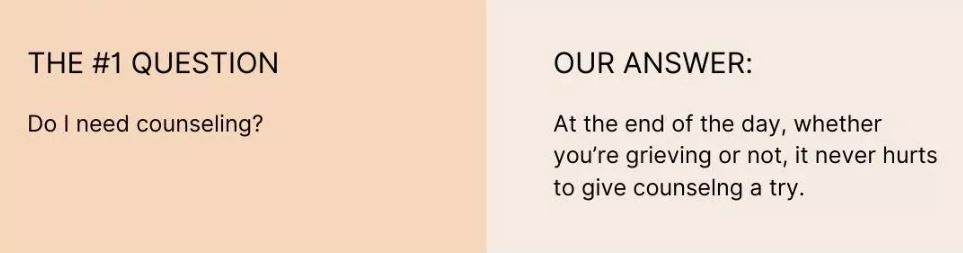 Never hurts to give grief counseling a try.