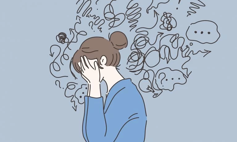 Anxiety Counseling Woman Struggling from Anxiety